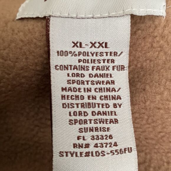 Le Moda NWT Open Front vest with faux fur animal print collar XL-XXL - Picture 8 of 8